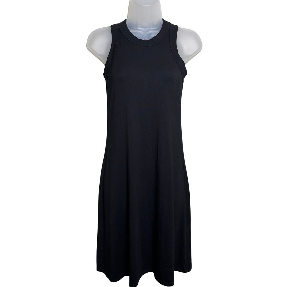 Karen Kane Black Sleeveless Knit Swing Crew Neck A Line Mini Dress Womens XS